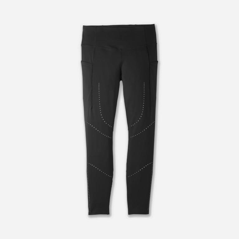 Brooks Method 7/8 Womens Cropped Running Leggings Ireland Black (QYWE-47825)